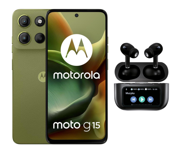 Motorola moto g15 8/128GB Iguana Green + Smart Buds Pro - 1515115 - zdjęcie